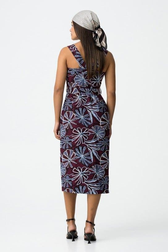 Vestido midi estampado con cinturón, Burton - Imagen 3