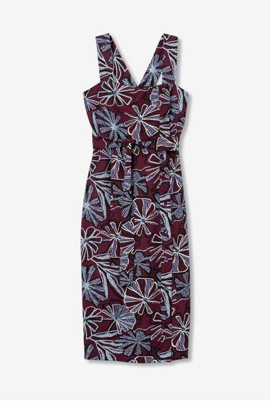Vestido midi estampado con cinturón, Burton - Imagen 4