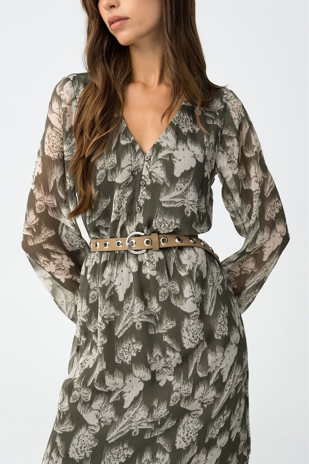 Vestido midi fluido estampado, Kourtney - Imagen 4