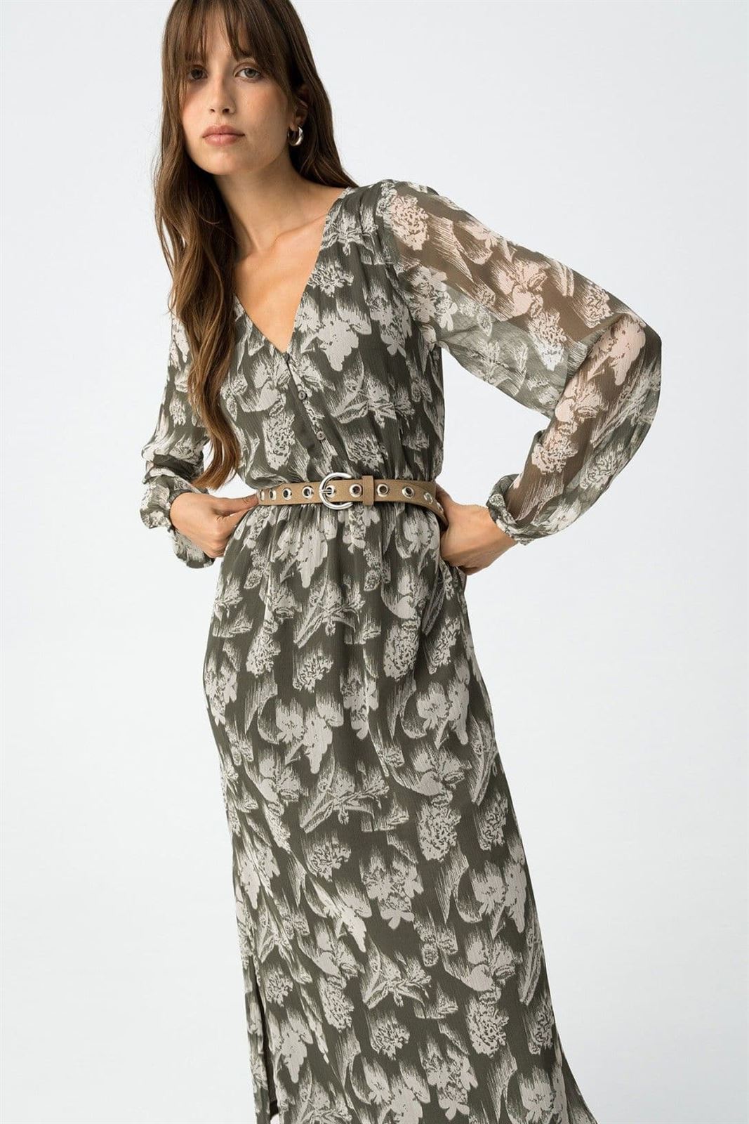 Vestido midi fluido estampado, Kourtney - Imagen 5
