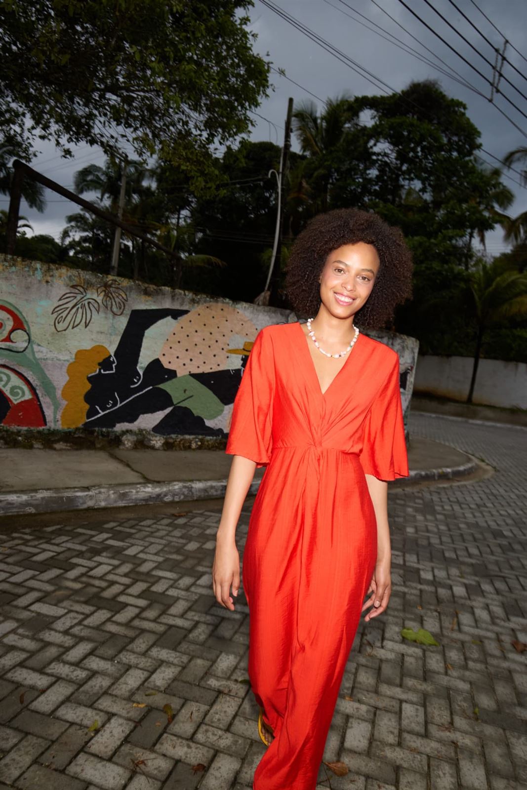 Vestido midi naranja, Ih Imelda - Imagen 1