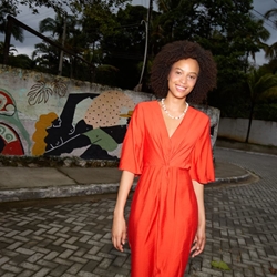 Vestido midi naranja, Ih Imelda - Imagen 1