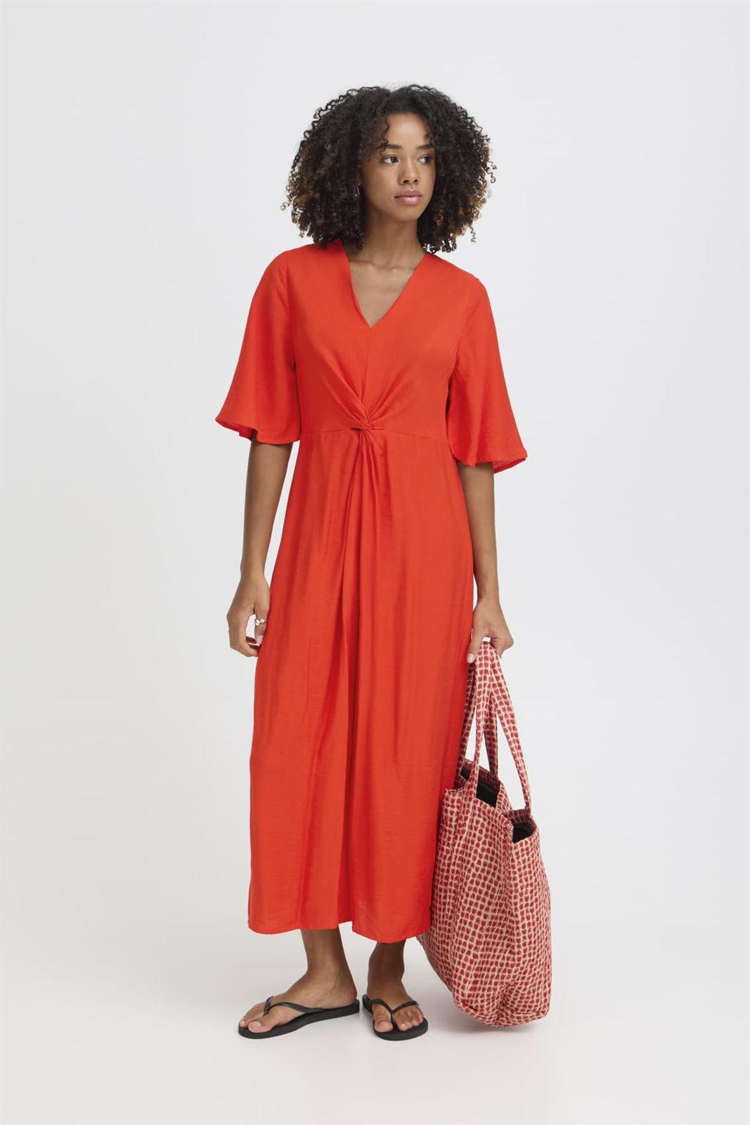 Vestido midi naranja, Ih Imelda - Imagen 2