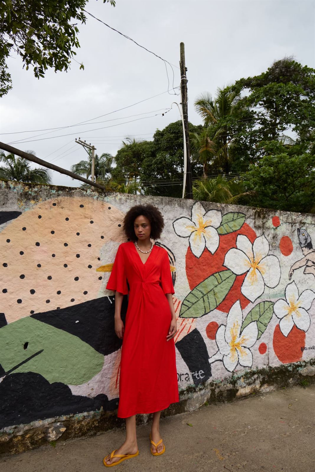 Vestido midi naranja, Ih Imelda - Imagen 5