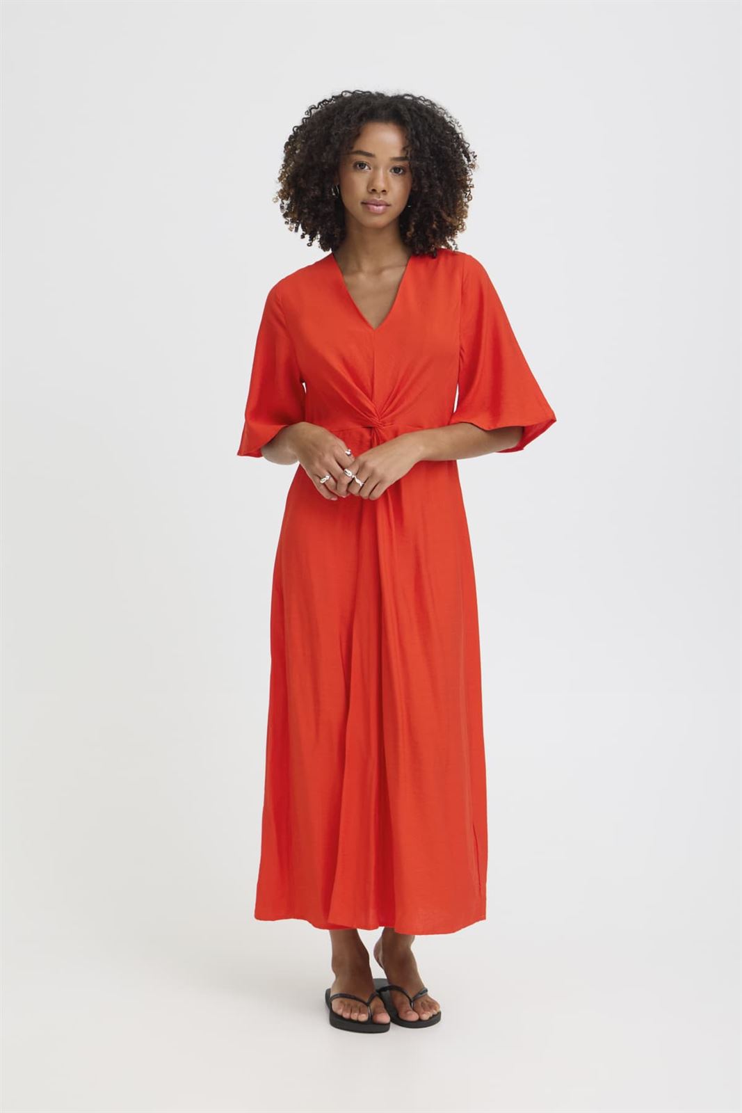 Vestido midi naranja, Ih Imelda - Imagen 10