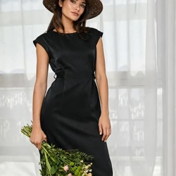 Vestido midi negro, Rumi - Imagen 2