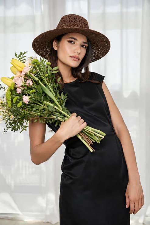 Vestido midi negro, Rumi - Imagen 3