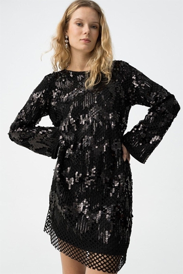 Vestido negro con lentejuelas, Diamond - Imagen 1