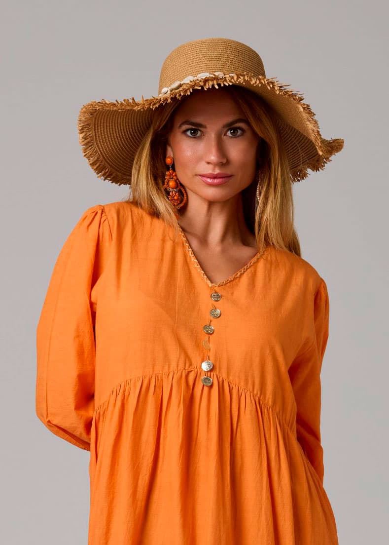 Vestido Palermo naranja - Imagen 3