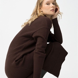 Vestido punto marrón chocolate, City - Imagen 2