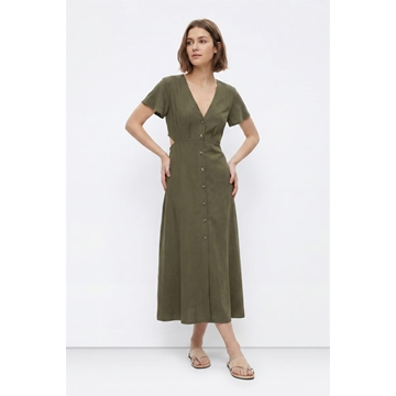 Vestido verde botones delanteros, Calito - Imagen 1